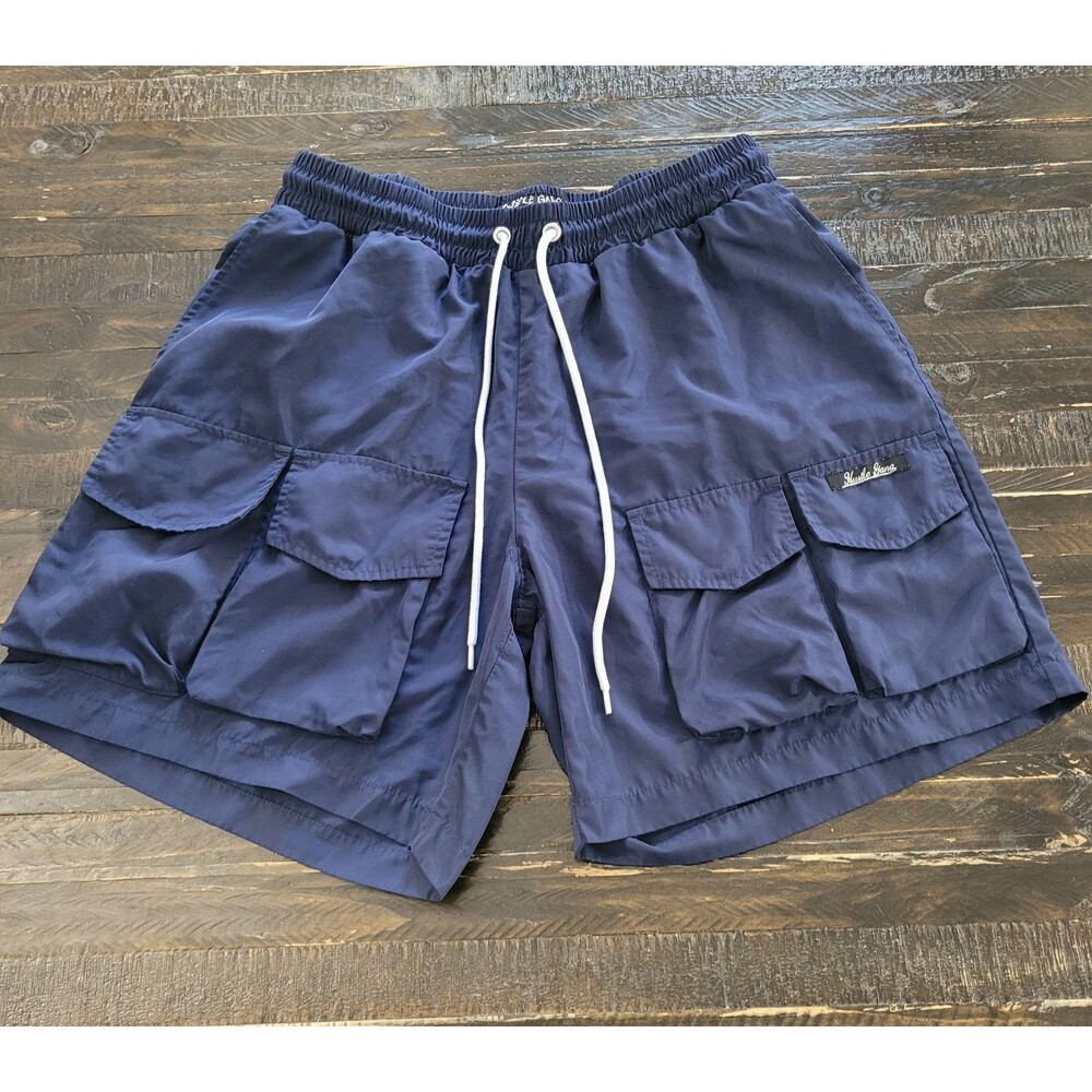 Hustle Gang Navy Blue Cargo Shorts – Men’s Size XL